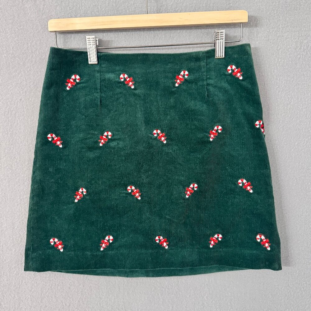 Castaway Nantucket Island Skirt Green w/ Candy Canes Size 2
